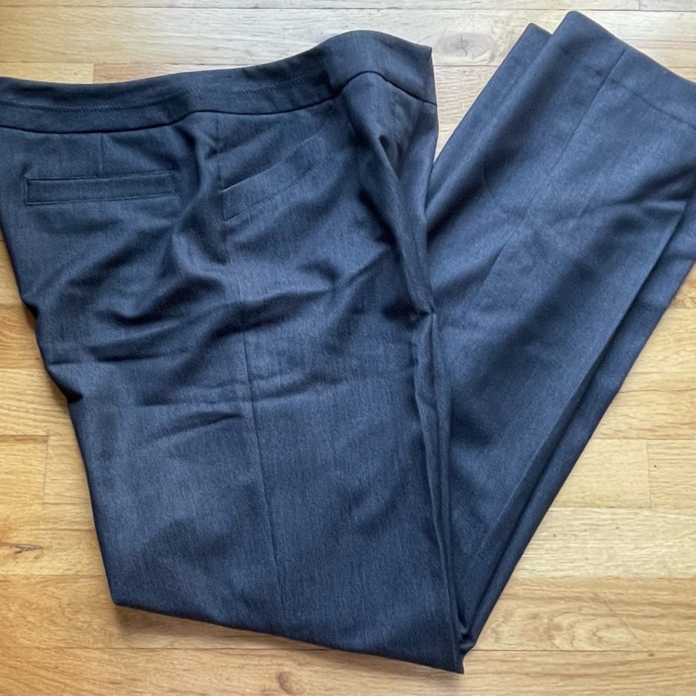 Blackish/Dark Charcoal Bask Atelier Pants with Fun Stitching on Waist in Size 10